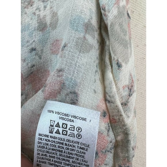 Lucky Brand Small Blouse Shirt Boho Floral hippie Viscose Tassels festival top - Picture 7 of 11